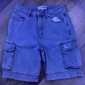 Fashion Nova Indigo Cargo Shorts